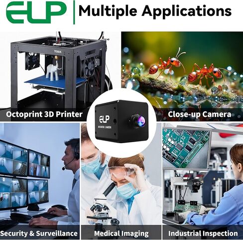 ELP 4K 60fps USB3.0 HDMI Camera H.264 Wide Angle High Speed UVC Lightburn Cameras for Computer Low Illumination Simultaneous Output PC Webcam M12 100° Web_Camera for Windows Linux Mac TV Projector in Saudi Arabia