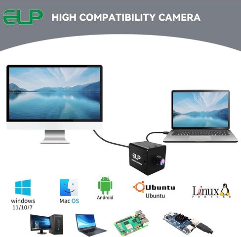 ELP 4K 60fps USB3.0 HDMI Camera H.264 Wide Angle High Speed UVC Lightburn Cameras for Computer Low Illumination Simultaneous Output PC Webcam M12 100° Web_Camera for Windows Linux Mac TV Projector in Saudi Arabia