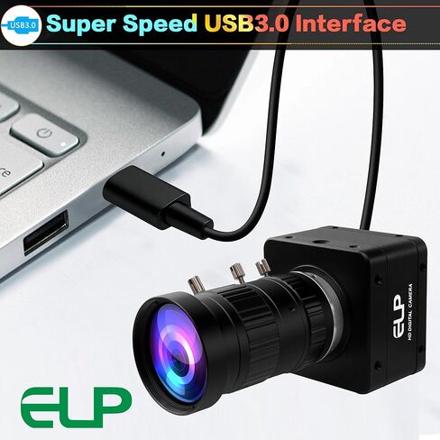 ELP Ultra HD 20MP Varifocal USB 3.0 Camera for Computer Manual Zoom 3840P USB3.0/2.0 Lightburn Cameras for Windows Linux Mac Pi 5-50mm 10X Variable Focus AR2020 High Speed 4K 30FPS Webcam for PC in Saudi Arabia