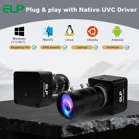 ELP Ultra HD 20MP Varifocal USB 3.0 Camera for Computer Manual Zoom 3840P USB3.0/2.0 Lightburn Cameras for Windows Linux Mac Pi 5-50mm 10X Variable Focus AR2020 High Speed 4K 30FPS Webcam for PC in Saudi Arabia