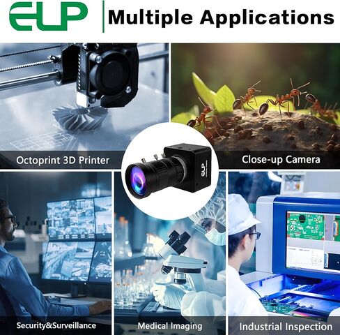 ELP Ultra HD 20MP Varifocal USB 3.0 Camera for Computer Manual Zoom 3840P USB3.0/2.0 Lightburn Cameras for Windows Linux Mac Pi 5-50mm 10X Variable Focus AR2020 High Speed 4K 30FPS Webcam for PC in Saudi Arabia