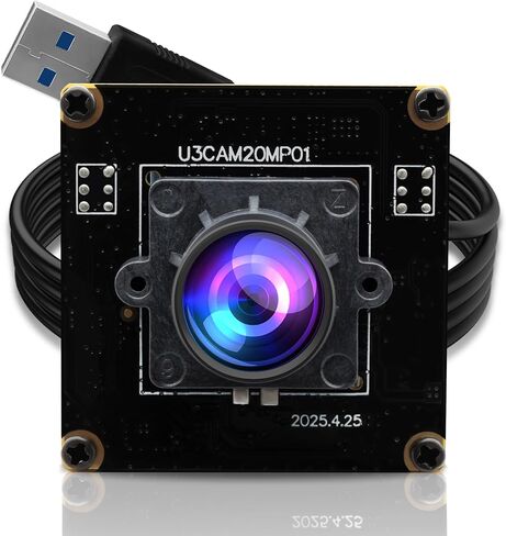 ELP Ultra HD 20MP USB3.0 Camera Module for Computer Mini UVC 3840P USB3.0/2.0 Lightburn Cameras for Windows Linux Mac Pi Wide Angle 95°(H) AR2020 4K 30FPS Webcam Board for PC Laptop Jetson Nano in Saudi Arabia