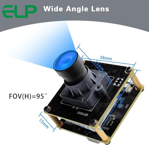 ELP Ultra HD 20MP USB3.0 Camera Module for Computer Mini UVC 3840P USB3.0/2.0 Lightburn Cameras for Windows Linux Mac Pi Wide Angle 95°(H) AR2020 4K 30FPS Webcam Board for PC Laptop Jetson Nano in Saudi Arabia