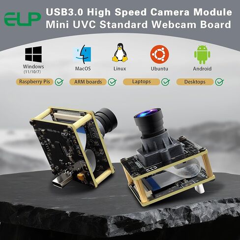 ELP Ultra HD 20MP USB3.0 Camera Module for Computer Mini UVC 3840P USB3.0/2.0 Lightburn Cameras for Windows Linux Mac Pi Wide Angle 95°(H) AR2020 4K 30FPS Webcam Board for PC Laptop Jetson Nano in Saudi Arabia