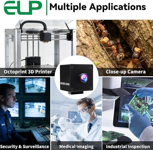 كاميرا ELP Ultra HD 20MP USB3.0 للكمبيوتر Mini UVC 3840P USB3.0/2.0 كاميرات Lightburn لنظام التشغيل Windows Linux Mac Pi زاوية واسعة 95 درجة (H) AR2020 عالية السرعة 4K 30FPS كاميرا ويب للكمبيوتر المحمول Jetson Nano in Saudi Arabia