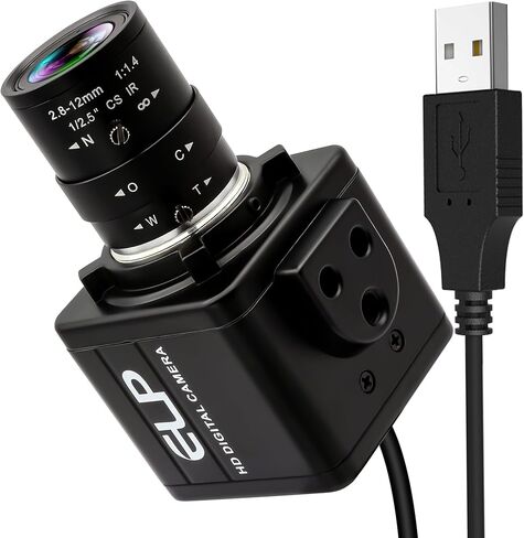 كاميرا USB عالية الدقة 16 ميجابكسل، عدسة تثبيت CS، تكبير يدوي بصري 2.8-12 مم 4X، دقة عالية لـ Lightburn، OpenCV، البث المباشر ومجهر USB، التوصيل والتشغيل لنظام التشغيل Windows، Linux، Jetson Nano in Saudi Arabia