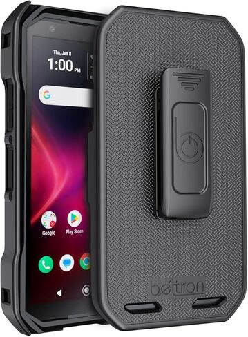 BELTRON DuraForce Pro 3 Case with Clip, Heavy Duty Case with Swivel Belt Clip for Kyocera DuraForce Pro3 5G E7200 (Verizon) Features: Secure Fit & Built-in Kickstand (Black) in Saudi Arabia