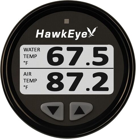 Hawkeye DepthTrax Edge Depth Finder، شاشة ملونة عالية الدقة، أقصى عمق 600 قدم، محول طاقة للحامل العارض in Kuwait