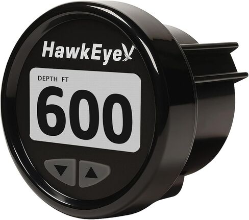 Hawkeye DepthTrax Edge Depth Finder، شاشة ملونة عالية الدقة، أقصى عمق 600 قدم، محول طاقة للحامل العارض in Kuwait