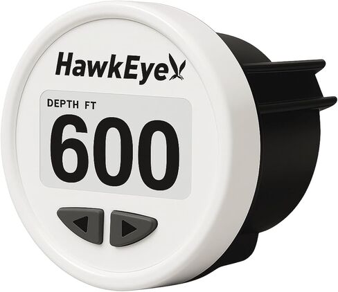 Hawkeye DepthTrax Edge Depth Finder، شاشة ملونة عالية الدقة، أقصى عمق 600 قدم، محول طاقة للحامل العارض in Kuwait