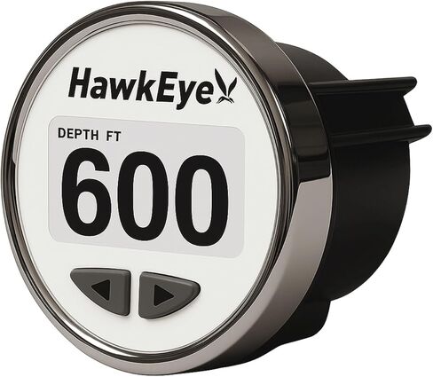Hawkeye DepthTrax Edge Depth Finder، شاشة ملونة عالية الدقة، أقصى عمق 600 قدم، محول طاقة للحامل العارض in Kuwait