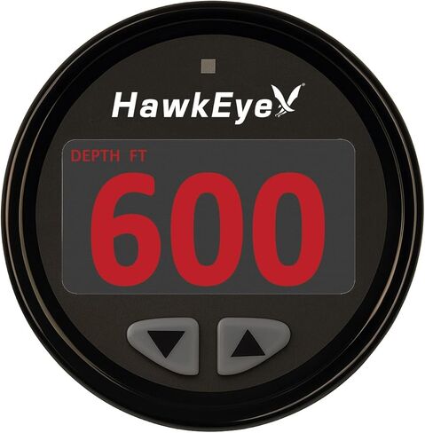 Hawkeye DepthTrax Edge Depth Finder، شاشة ملونة عالية الدقة، أقصى عمق 600 قدم، محول طاقة للحامل العارض in Kuwait