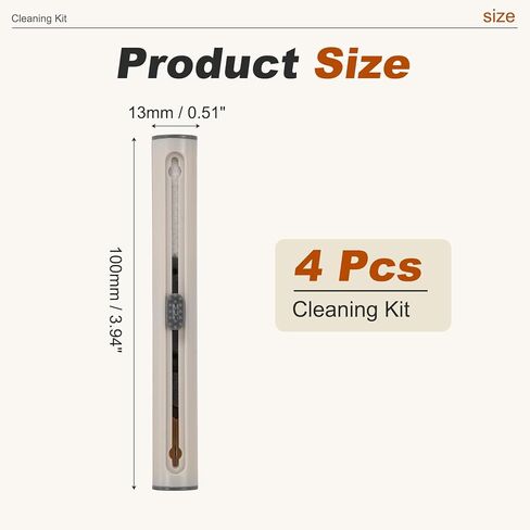4PCS Earphone Cleaner Kit - Ultra Portable Multi-Function Cleaner Kit Soft Brush for Bluetooth Earphones Case Cleaning Tools, Skin Color in Saudi Arabia