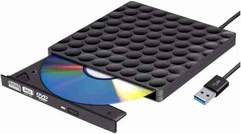 Portable DVD Player USB 3.0 External DVD Drive CD DVD-RW Drive ROM Rewriter Burner Writer 5Gbps for Laptop Desktops Mobile DVD Player for Kids in Saudi Arabia