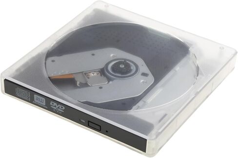 محرك أقراص DVD خارجي شفاف USB 3.0 نوع C محمول USB CD ROM DVD + مشغل محرك أقراص ضوئي قارئ كاتب ناسخ محرك أقراص DVD خارجي in Kuwait