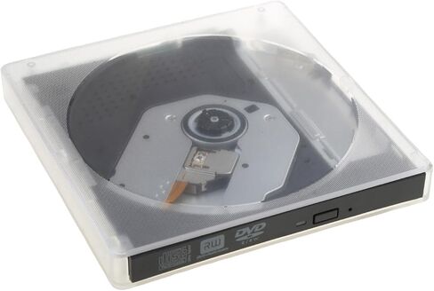 محرك أقراص DVD خارجي شفاف USB 3.0 نوع C محمول USB CD ROM DVD + مشغل محرك أقراص ضوئي قارئ كاتب ناسخ محرك أقراص DVD خارجي in Kuwait