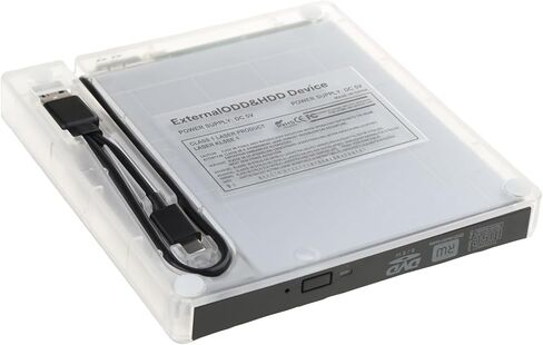 محرك أقراص DVD خارجي شفاف USB 3.0 نوع C محمول USB CD ROM DVD + مشغل محرك أقراص ضوئي قارئ كاتب ناسخ محرك أقراص DVD خارجي in Kuwait