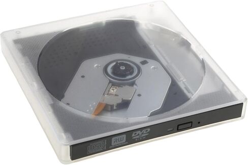 محرك أقراص DVD خارجي شفاف USB 3.0 نوع C محمول USB CD ROM DVD + مشغل محرك أقراص ضوئي قارئ كاتب ناسخ محرك أقراص DVD خارجي in Kuwait
