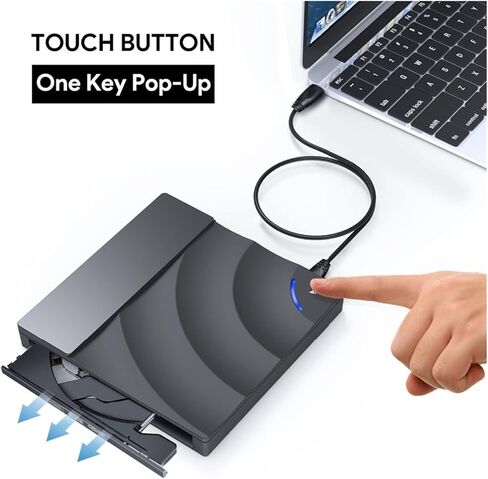 DVD Player External DVD Drive High Speed USB 3.0 CD DVD Drive for Laptop Desktop Portable Slim CD DVD +/-RW Burner Player Writer Rewriter Mini dv Player in Saudi Arabia