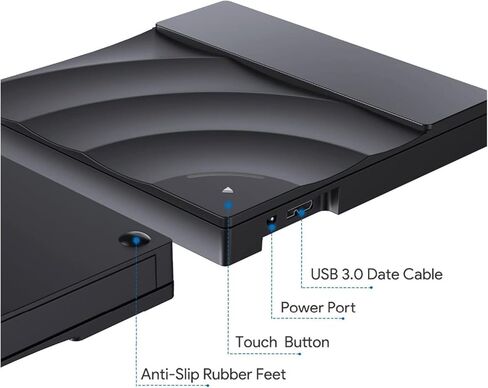 DVD Player External DVD Drive High Speed USB 3.0 CD DVD Drive for Laptop Desktop Portable Slim CD DVD +/-RW Burner Player Writer Rewriter Mini dv Player in Saudi Arabia