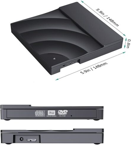 DVD Player External DVD Drive High Speed USB 3.0 CD DVD Drive for Laptop Desktop Portable Slim CD DVD +/-RW Burner Player Writer Rewriter Mini dv Player in Saudi Arabia