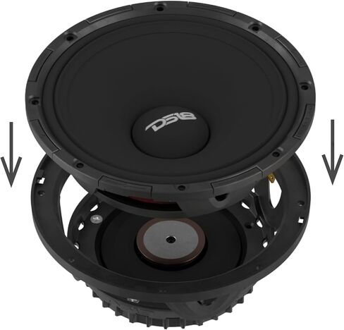DS18 PROJECT360 مكبر صوت عالي الحساسية مقاس 6.5 بوصة مزود بمغناطيس نيوديميوم - 350 وات RMS 4 أوم - تصميم دوار للإصلاح السريع in Saudi Arabia