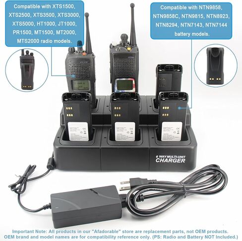 شاحن وحدة WPLN4108 NTN8831 WPLN4114 NO-IMPRES مناسب لموتورولا XTS1500 XTS2500 XTS5000 XTS3000 XTS3500 PR1500 HT1000 MT2000 راديو، NTN9858 NTN8923 شاحن بطارية متعدد الوحدات in Kuwait