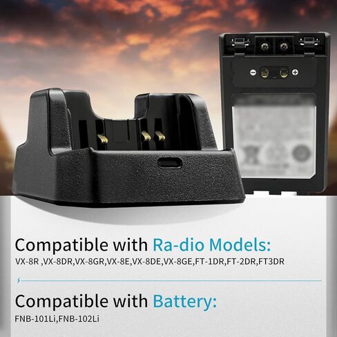 CD-41 شاحن سريع تمت ترقيته لـ Yaesu FT5DR FT1DR FT2DR FT3DR VX-8R VX-8DR VX-8GR VX-8E VX-8DE VX-8GE Ra-dio شاحن SBR-14Li FNB-101Li FNB-102Li شاحن بطارية in Saudi Arabia