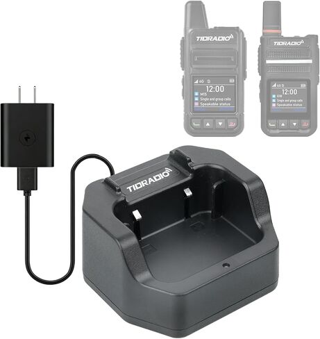 شاحن سطح المكتب الأصلي لراديو TIDRADIO TD-M15 & TD-G18 PoC مع محول أمريكي + كابل شاحن USB لراديو TID M15 G18 ملحقات جهاز الاتصال اللاسلكي - حزمة واحدة in Saudi Arabia