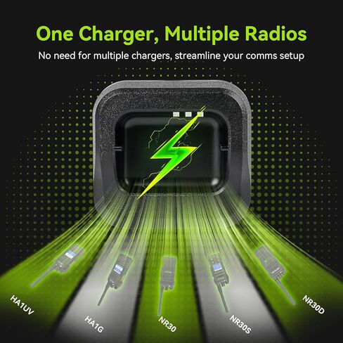 شاحن جهاز اتصال لاسلكي Retevis Ailunce HA1G، قاعدة شحن أصلية، شاحن سطح مكتب USB-C، متوافق مع جهاز اتصال لاسلكي HA1UV HA1G NR30 NR30S NR30D وبطارية (عبوة واحدة) in Saudi Arabia
