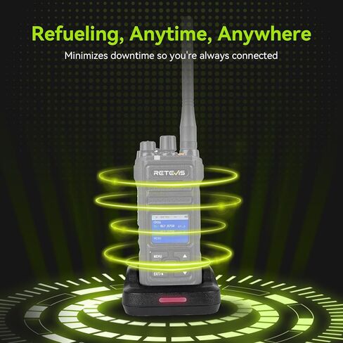 شاحن جهاز اتصال لاسلكي Retevis Ailunce HA1G، قاعدة شحن أصلية، شاحن سطح مكتب USB-C، متوافق مع جهاز اتصال لاسلكي HA1UV HA1G NR30 NR30S NR30D وبطارية (عبوة واحدة) in Saudi Arabia