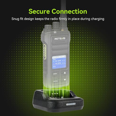 شاحن جهاز اتصال لاسلكي Retevis Ailunce HA1G، قاعدة شحن أصلية، شاحن سطح مكتب USB-C، متوافق مع جهاز اتصال لاسلكي HA1UV HA1G NR30 NR30S NR30D وبطارية (عبوة واحدة) in Saudi Arabia