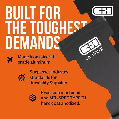 C+H Red Dot Mounting Plate for Glock Gen 6 and Holosun 407K/507K | Made in the USA - Not Compatible with Gen5 Models in Saudi Arabia