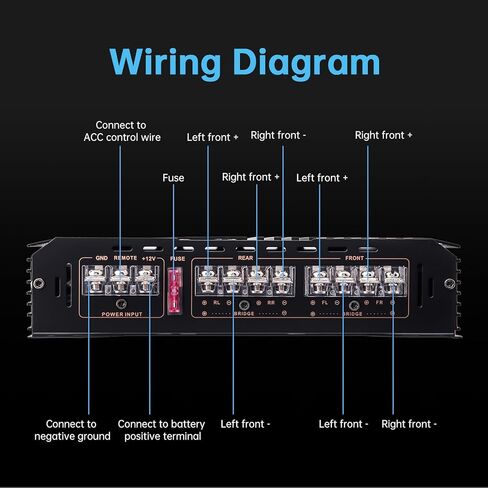 5800W 4 Channel Car Amplifier Stereo Audio Super Bass Power Subwoofer Amp, Low Distortion High Power Amplifier in Saudi Arabia