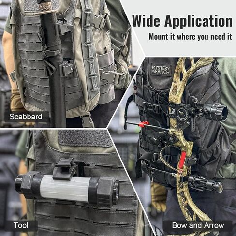 Quick Release Clamp Shovel Mount for MOLLE Panel Attachments for Tactical Backpack MOLLE Bag Molle Attachments for Shovel, Axe, and Tools, 2-Pack in Saudi Arabia