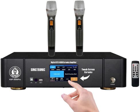 مكبر صوت رقمي احترافي من SINGTRONIC KSP-3000Pro بقدرة 3000 وات، شاشة مدمجة تعمل باللمس، تأثير صوت رقمي، مجموعتان من إدخال الصوت، صدى رقمي احترافي in Saudi Arabia