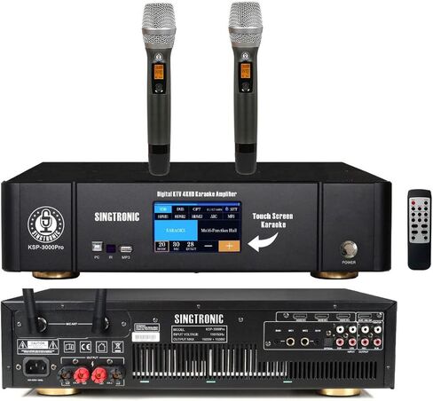مكبر صوت رقمي احترافي من SINGTRONIC KSP-3000Pro بقدرة 3000 وات، شاشة مدمجة تعمل باللمس، تأثير صوت رقمي، مجموعتان من إدخال الصوت، صدى رقمي احترافي in Saudi Arabia