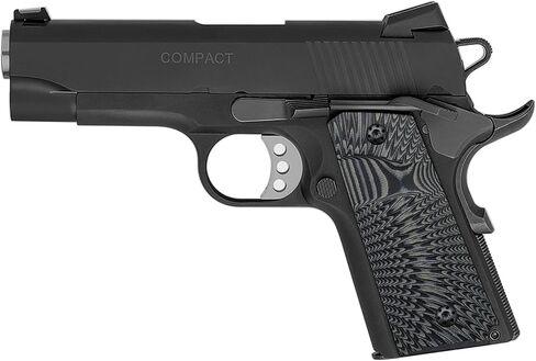 Cool Hand 1911 G10 Grips, Compact/Officer, Black Grips Screws Included, Big Scoop, 3/16" Thin, OPS Texture, These Grips Only Work with Short Bushings in Saudi Arabia