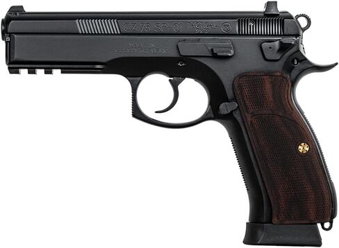 مقابض خشبية يدوية رائعة لـ CZ 75 بالحجم الكامل، SP-01، 75B BD، تتضمن براغي المقابض، نسيج قطع الماس المدقق، بني in Saudi Arabia