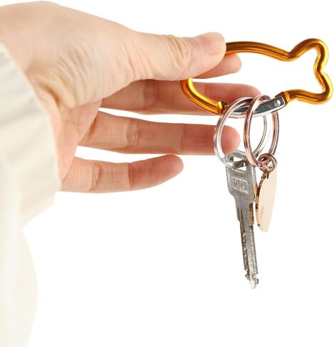 7Pcs Cute Fish Shape Carabiner Clips, 2.4inch Colorful Mini Aluminum Alloy Spring Keychain Key Ring in Saudi Arabia