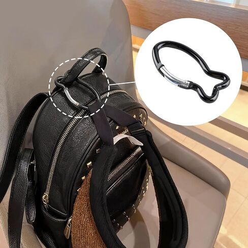 7Pcs Cute Fish Shape Carabiner Clips, 2.4inch Colorful Mini Aluminum Alloy Spring Keychain Key Ring in Saudi Arabia