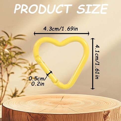 6 PCS Heart Shaped Carabiner Versatile Aluminum Alloy Heart Keychain Clip Small Cute Carabiner Clips for Camping Fishing Hiking Traveling in Saudi Arabia