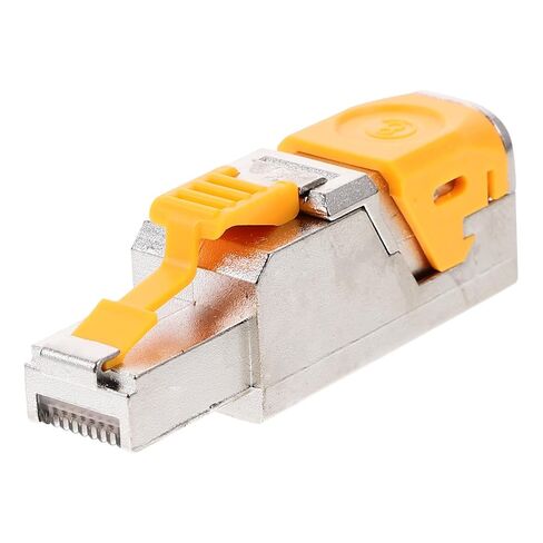 Operitacx Cat8 Pass Through Rj45 Ethernet Connector 10gbps Shielded Modular Plug Tool-Free for Network Cable Installation, Compatible with Cat6a/7/8, High-Speed LAN Use in Saudi Arabia