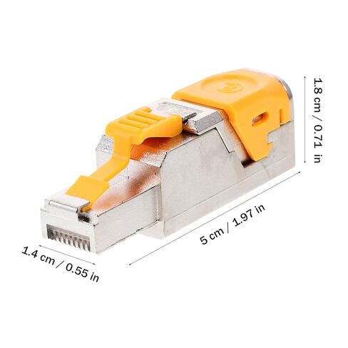 Operitacx Cat8 Pass Through Rj45 Ethernet Connector 10gbps Shielded Modular Plug Tool-Free for Network Cable Installation, Compatible with Cat6a/7/8, High-Speed LAN Use in Saudi Arabia