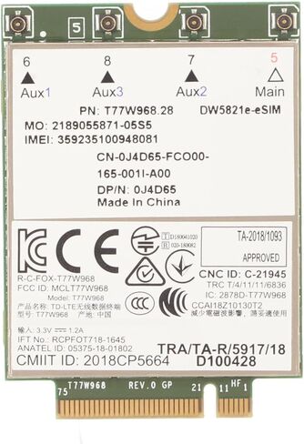 SUNGOOYUE 4G LTE Network Module, Cat16 M.2 Form Factor 1GBPS Speed for Laptop, with E eSIM Network T77W968 Chip Stable Connection in Saudi Arabia