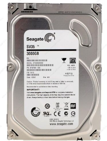 Seagate ST3000VX000 7200RPM 3TB Internal Hard Drive, 64MB Cache 3.5 Inch SATA 6Gb/s HDD for DVR & NVR Surveillance Systems, 24/7 Recording (M. Refurbished) in Saudi Arabia