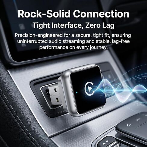 محول CarPlay اللاسلكي، 2 في 1 Mini CarPlay ومحول Android Auto اللاسلكي، التوصيل والتشغيل، الاتصال التلقائي، ملحقات السيارة، دونجل تشغيل السيارة متوافق مع iPhone وAndroid in Kuwait