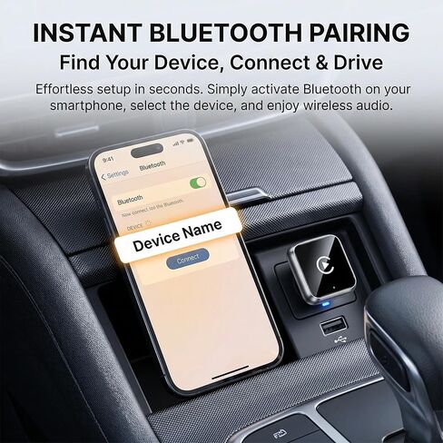 محول CarPlay اللاسلكي، 2 في 1 Mini CarPlay ومحول Android Auto اللاسلكي، التوصيل والتشغيل، الاتصال التلقائي، ملحقات السيارة، دونجل تشغيل السيارة متوافق مع iPhone وAndroid in Kuwait
