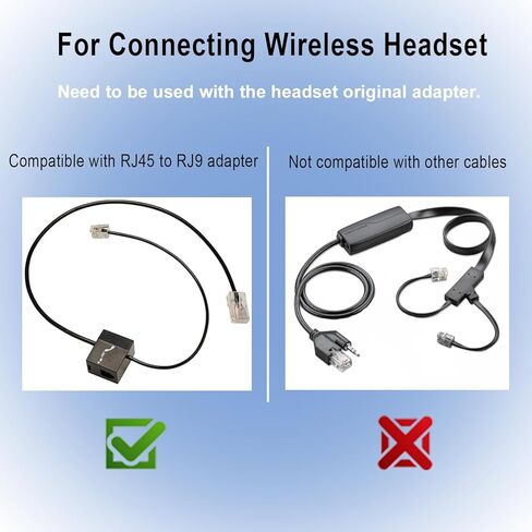 USB to RJ9 Headset Adapter, USB Male to Phone Jack Female Adapter Cord Compatible with U10P RJ9 Plug Wired Headsets or Plantronics Jabra Sennheiser Wireless DECT Headphones to Computer Laptop PC Mac in Saudi Arabia