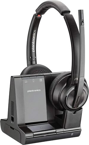 Plantronics SAVI 8200 Series W8220-M Wireless DECT Headset System, Certified for Skype for Business (Renewed) in Saudi Arabia